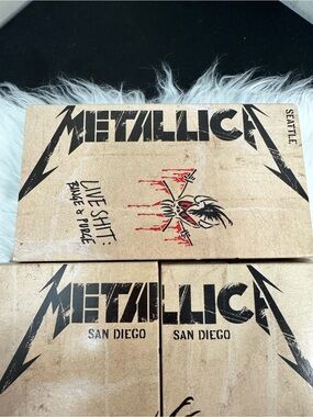 Metallica Live Shit Box Set - Tan and Black with Red Accent VHS